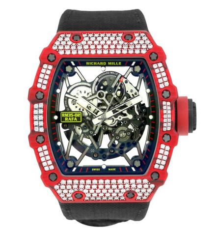 Richard Mille RM35-02 Rafael Nadal Red Quartz TPT Diamond watch prices